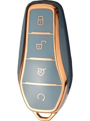 Autohan Keys Byd Atto 3, Seal U Anahtar Kılıfı Gri Gold Altın