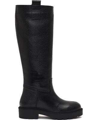 Derimod Kadın Siyah Kalın Tabanlı Deri Çizme 25WFD1893FT