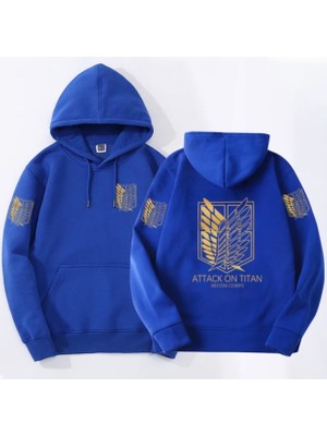 Kids Face Özel Tasarım Kapüşonlu Titan Gold Kanat Göğüs Sırt Baskılı %100 Pamuk Erkek Çocuk  Sweatshırt