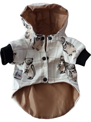 TrendyPati Köpek Yağmurluğu, Su Geçirmez Köpek Ceketi ( Kremrengi)