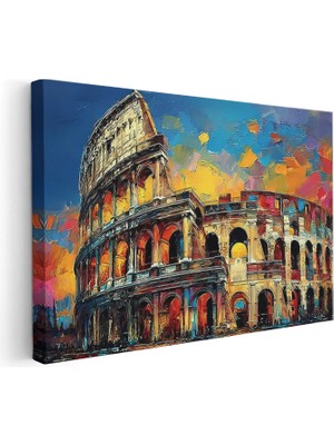 Artarilion Yatay Kanvas Tablo Kolezyum Antik Yapi Modern Duvar Tablosu Kanvas Salon Ofis Tablosu