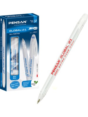 Kitabevimden Pensan Tükenmez Kalem Global 0.5 mm Kırmızı (12 Li Paket)