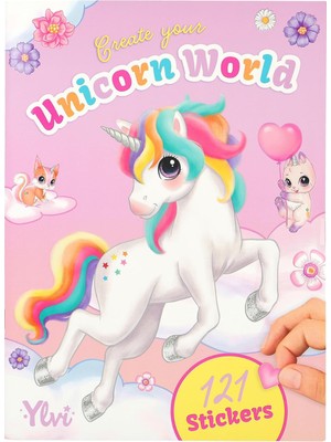 Mena Rise 12703 Ylvi Create Your World – Çıkartma Defteri, 20 Renkli Arka Plan Sayfası, 6 Çıkartma Sayfası Dahil