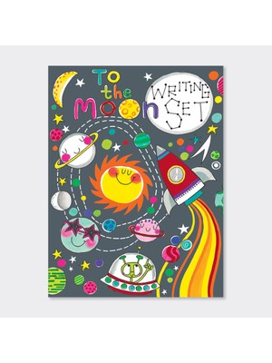 Smiggle Rachel Ellen - To The Moon Space Mektup Yazma Seti