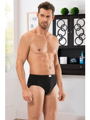 Jiber Erkek 2'li Siyah Pamuklu Slip Külot