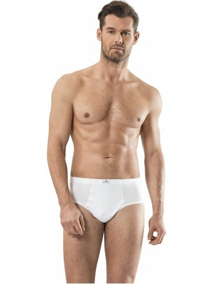 Jiber Erkek 2'li Beyaz Pamuklu Slip Külot