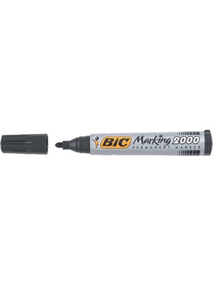 Kitabevimden Bic Markör (12 Li) Permanent 1.7 mm Yuvarlak Uçlu Siyah 2000 09
