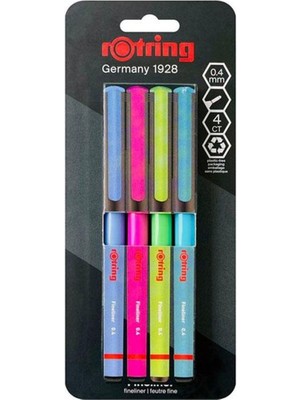 Kitabevimden Rotring Liner Keçe Uçlu Kalem 4 Lü Bls Canlı Renk