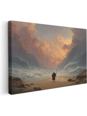 Artarilion Yatay Kanvas Tablo Hz Musa Peygamber Temsili Modern Duvar Tablosu Kanvas Salon Ofis Tablosu