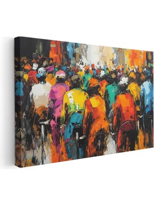 Artarilion Yatay Kanvas Tablo Bisiklet Sporu Modern Duvar Tablosu Kanvas Salon Ofis Tablosu