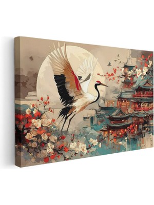 Artarilion Yatay Kanvas Tablo Japonya Manzarasi Modern Duvar Tablosu Kanvas Salon Ofis Tablosu