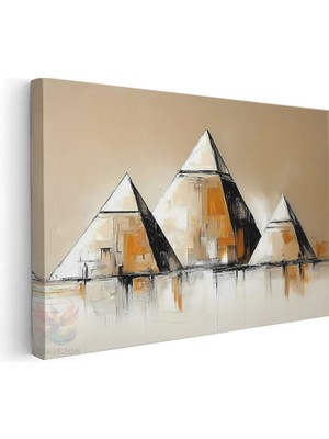 Artarilion Yatay Kanvas Tablo Misir Piramitleri Modern Duvar Tablosu Kanvas Salon Ofis Tablosu