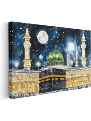 Artarilion Yatay Kanvas Tablo Gece Kabe Modern Duvar Tablosu Kanvas Salon Ofis Tablosu