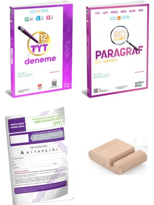 ÜçDörtBeş Yayınları Tyt Türkçe Tyt Paragraf Deneme / Branş Deneme Üçdörtbeş - 345 / Yks 2026 + Tyt Deneme+Telefon Tutucu