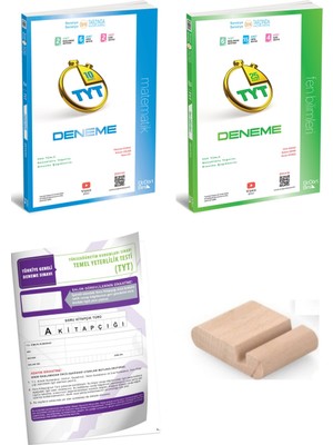 ÜçDörtBeş Yayınları Tyt Matematik Tyt Fen Deneme /  Branş Deneme Üçdörtbeş - 345 / Yks 2026 + Tyt Deneme+Telefon Tutucu