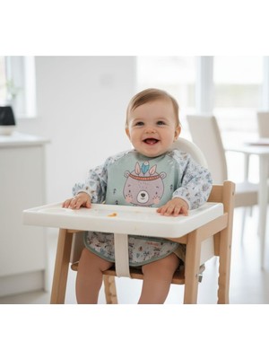 Bebechi Laura Baby Uzun Kollu Sıvı Geçirmez Mama ve Aktivite Önlüğü