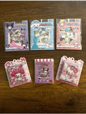 Gülümse Gel Kuromi My Melody Cinnamoroll Pompompurin Okul Set Kırtasiye Sticker Seti