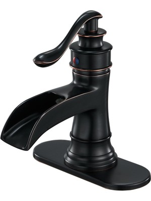 Mena Rise Şelale Çıkışı, Tek Kollu Lavabo Musluğu, Lavabo, Orb Yağı Ovulmuş, 9233