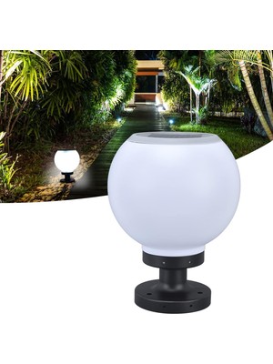 Mena Rise Set Üstü Küre Solar Led, Bahçe Lambası 30W, Güneş ENERJILI+220V Elektrikli Hibrit, E27 Duy, Fotoselli, Uzaktan Kumandalı, 3 Modlu Işık, IP65 Su Geçirmez | Uzun Ömürlü Bahçe Aydınlatma