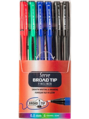 Mena Rise Broad Tip 08 Pet 6li Blister