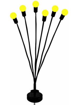 FRY 2'li Bahçe Çiti 6'lı Renkli Güneş Enerjili LED Lamba ROYALEKS-1085