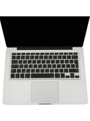 Mena Rise MacBook Klavye Koruyucu Arapça Ters L Enter Uk Uyumlu MacBook Klavye Kaplama Film Air 13INÇ A1369 A1466 Retina 13INÇ A1425 A1502 Retina 15 A1398 Eski USB Pro A1278 A1286 Siyah