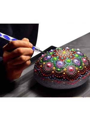 Mena Rise Fabric Dot Taş Görünümlü Ahşap 10 * 10 cm