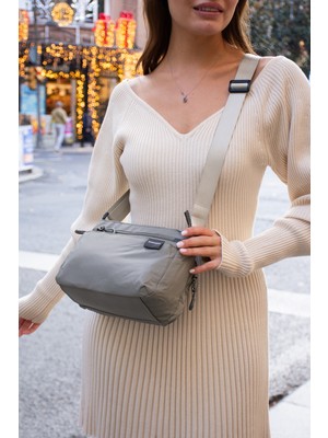 Sanmorris Glc Kadın 6020- 3 Bölmeli Paraşüt Kumaş Ayarlanabilir Çapraz Askılı Çanta Mavi