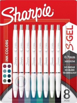 Mena Rise S-Jel, Moda Varil Jel, Beyaz Gövde, Orta (0,7 Mm) Nokta, Kalın Mürekkep Renkleri, 8 Adet