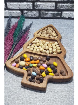 Mena Rise Ahşap Çam A?ac? Servis Sunum Taba?? ve Çerezlik 30CM