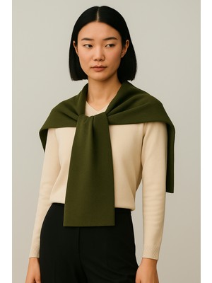 Wega Moda Kare Parçalı Patchwork Atkı - Spor Triko Örme Omuz Atkısı | Unisex Boho Şal - Atkı