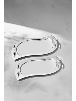 Mena Rise Gizem 2'li Çelik Tepsi Seti