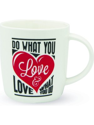 Mena Rise Buongiorno Aphorism Fincan, Seramik China, Beyaz, Çap 9 cm