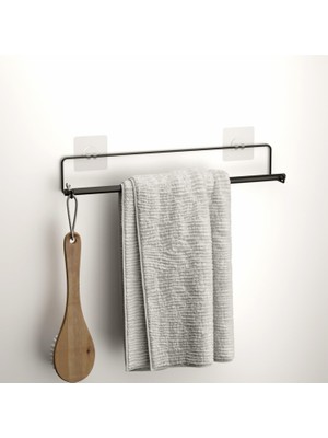 Mena Rise Yapışkanlı Kancalı Havluluk Mat Siyah ST160