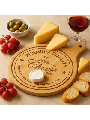 Mena Rise Bambu Peynir Sunum Tabağı, Tek Kişilik Bambu Sunum Tabağı | ve Şık - Lezzetli Atıştırmalıklarınızı Şık Bir Şekilde Sunun! (35 * 26 * 1.2cm)
