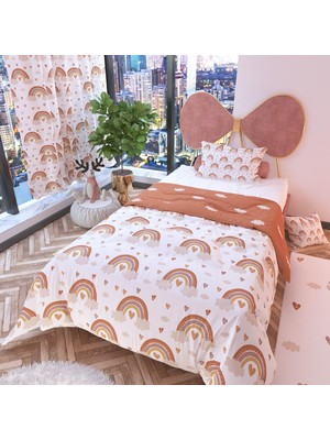 Mena Rise Pastel Çift Taraflı Çocuk Nevresim Takımı Polycotton