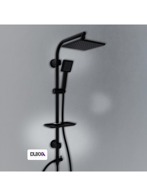 Duxxa Palace 700 Siyah Tepe Duş Seti D.175.7.MS
