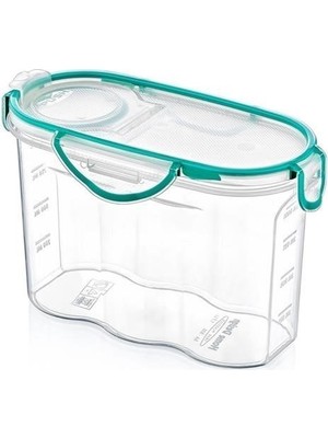 Buffer® Kilitli Kapaklı Contalı Hava,su Sıvı Geçirmez 1,2 Litre Erzak Saklama KABI-SA580