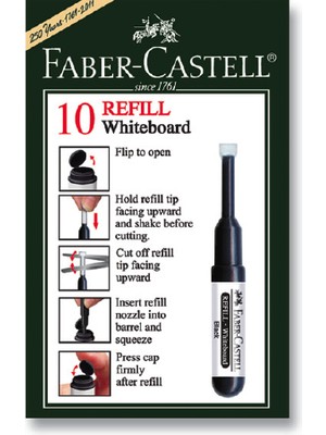 Kitabevimden Faber-Castell Tahta Kalem Mürekkebi  (10 Lu )   W20 Kırmızı 25 43 21