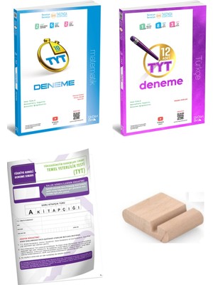 ÜçDörtBeş Yayınları Tyt Matematik Tyt Türkçe Deneme /  Branş Deneme Üçdörtbeş - 345 / Yks 2026 + Tyt Deneme + Telefon Tutucu