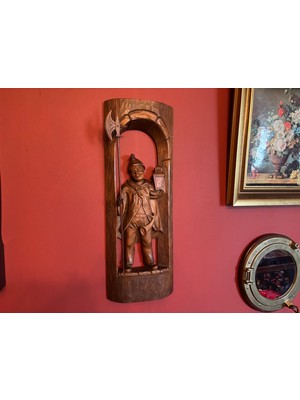 TT 62 cm 22 cm Ölçülerinde Avrupa Ahşap El Oyması.