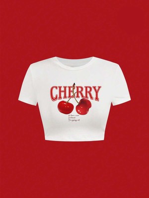 Bozz Collection Kadın Have A Nice Weekend Cherry Crop