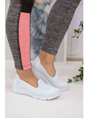 Mevese Memory Ortopedik Taban Kadın Günlük Ayakkabı - Beyaz