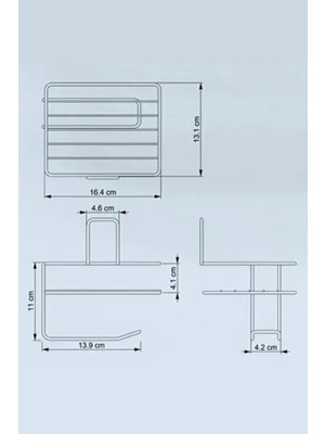 Kendiliğinden Yapışkanlı Tuvalet Kağıdı Tutacağı ve Yedek Raf - Siyah Modern Metal Tasarım