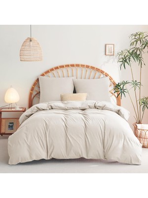 %100 Pamuk 57 Tel Iplik Boyalı Nevresim Seti Yumuşak Dokulu, Nefes Alan Kumaş