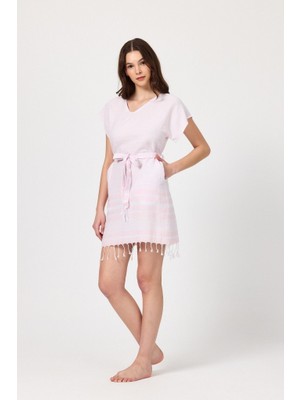 Mulberry Katya Plaj Elbisesi Tunik Pareo %100 Pamuk