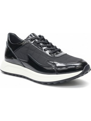 Growish GR0421 Hakiki Rugan Deri Su Geçirmez Paraşüt Kumaş Yüksek Eva Taban Rugan Detaylı Klasik Spor Ayakkabı