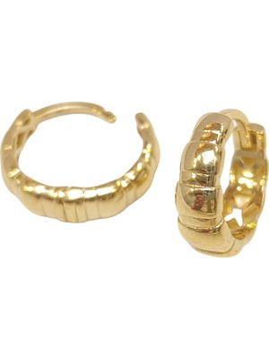 Genel 16.5mm Halka Küpe 14 Ayar Altın Hd Videolu