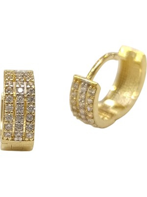 Genel 12MM Su Yolu Halka Küpe 14 Ayar Altın Hd Videolu