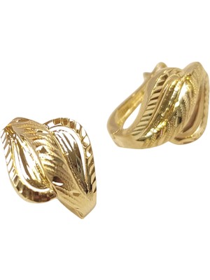 Genel Taşsız Küpe 14 Ayar Altın Hd Videolu